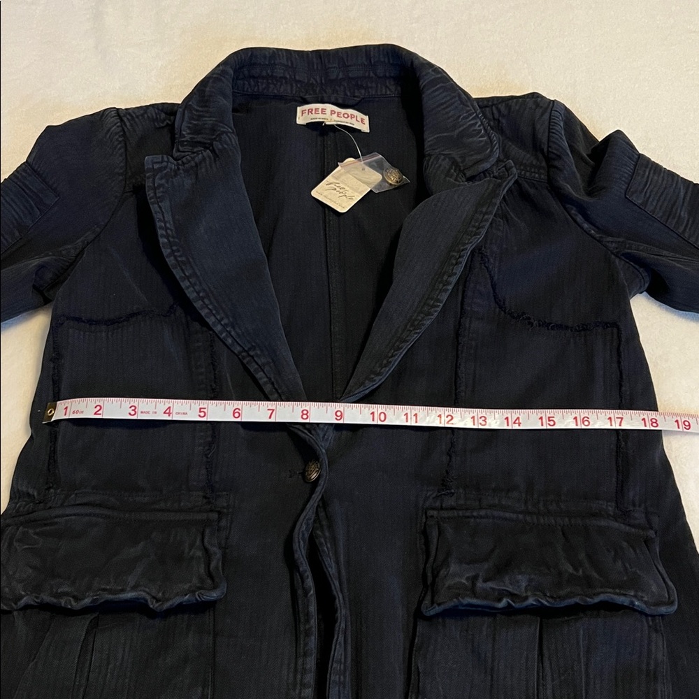 Free People Harlow Utility Blazer Black Size L - Picture 4 of 8